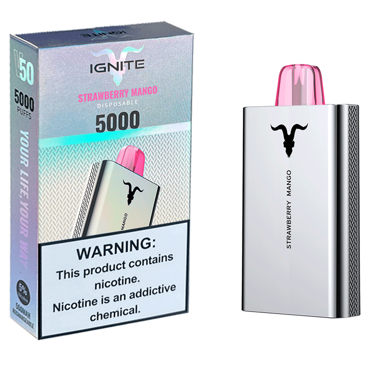 Pod Descartável Ignite V50 - 5% - 5000 Puffs