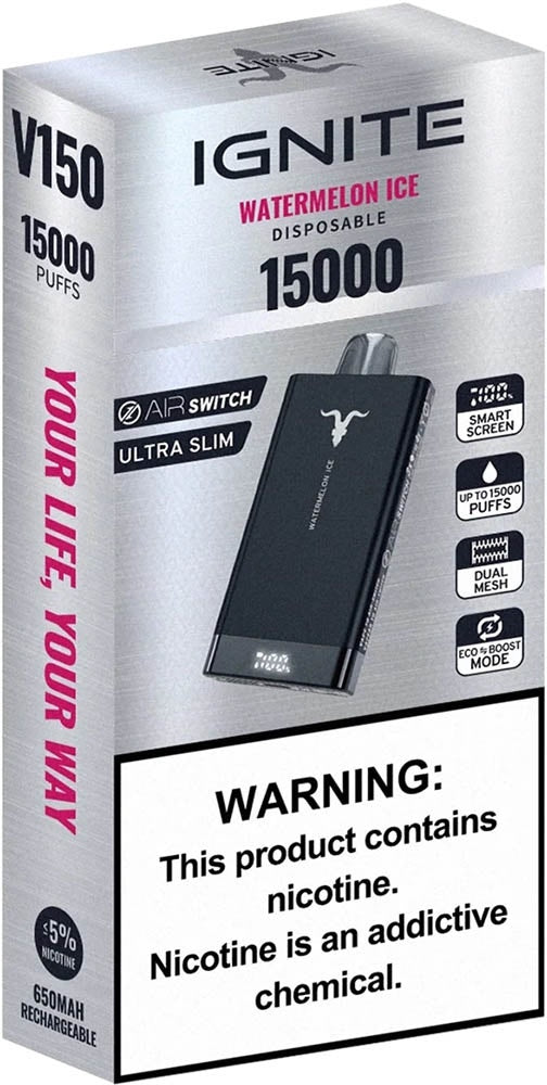 Pod Descartável Ignite V150 / V150 PRO - 5% teor - 15.000 Puffs