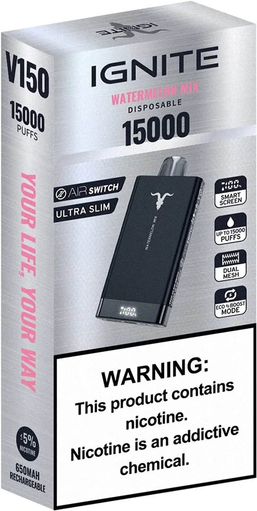 Pod Descartável Ignite V150 / V150 PRO - 5% teor - 15.000 Puffs