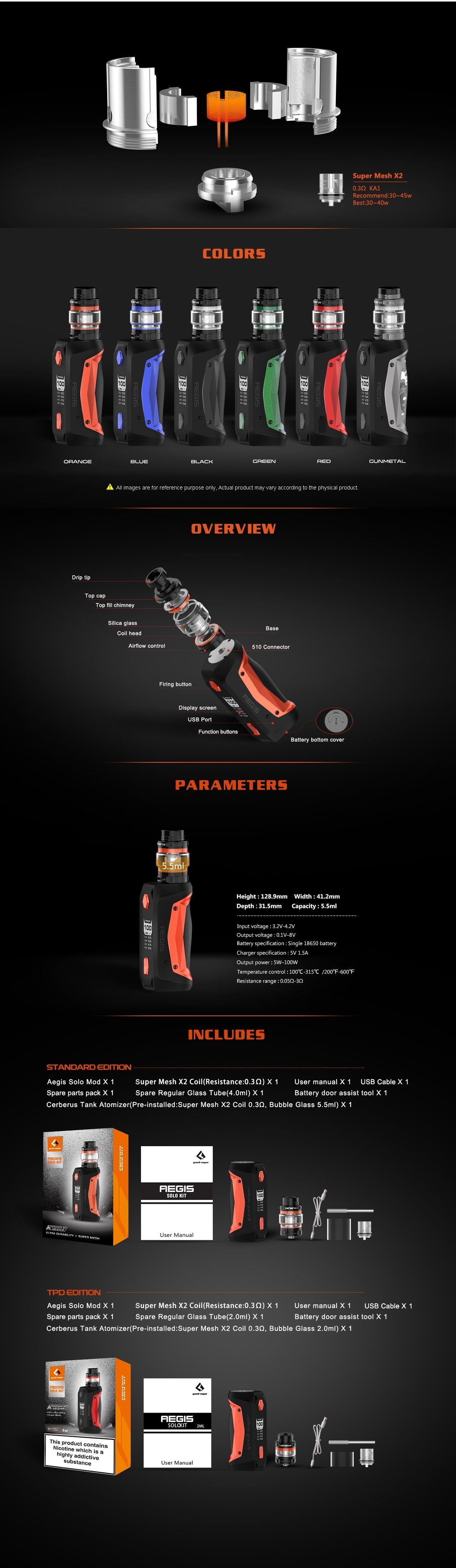 KIT GEEK VAPE AEGIS SOLO