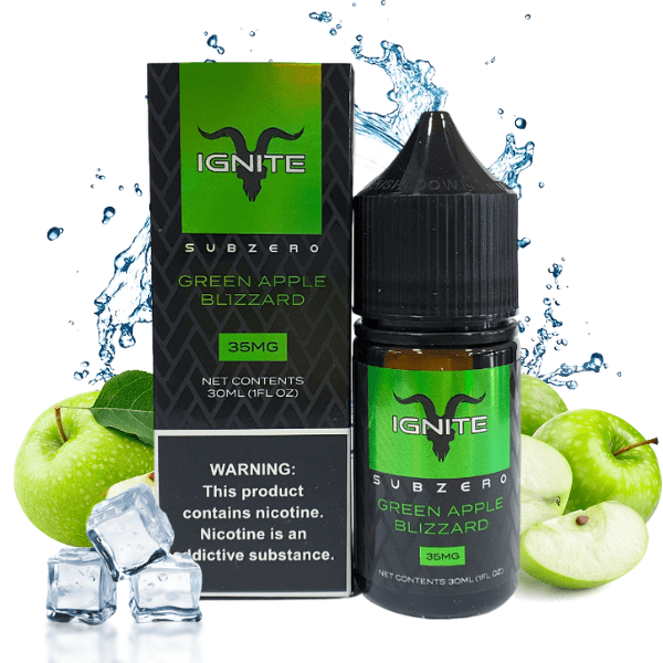 IGNITE SALT SUBZERO - GREEN APPLE BLIZZARD - 30ml