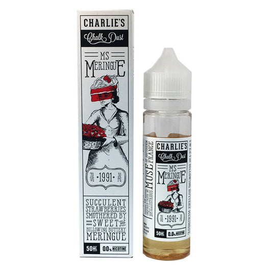 E-LIQUID CHARLIE’S MS MERINGUE - STRAWBERRIES SMOTHERED - 3mg teor - 60ml